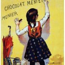 7560.Chocolat menier.girl scribbling on wall with charcoal.POSTER.art wall decor 7560.Chocolat menier.girl scribbling on wall with charcoal.POSTER.art wall decor