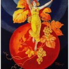 7577.La chablisienne.Woman in yellow dress olds bottle.POSTER.art wall decor