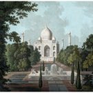 8986.Garden at tag mahal.people gathered.POSTER.decor Home Office art 8986.Garden at tag mahal.people gathered.POSTER.decor Home Office art
