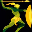 4539.OSPAAAL.south africa.woman with sword.shield.POSTER.decor Home Office art