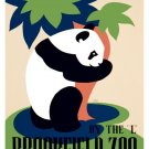 7883.Brookfield zoo.Panda hugging tree.federal art project.POSTER.art wall decor