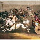 9011.People in chariots fighting with each other.POSTER.decor Home Office art
