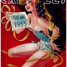 7737.Carteles.Woman with calendar wrapped around her body.POSTER.art wall decor