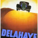 7762.Delahaye.vintage car approaching in desert.POSTER.art wall decor
