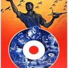 6388.Roll 'em out.man grabbing planes from the sky.POSTER.Home Office art