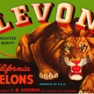 8814.Levon brand.california melons.lion.POSTER.art wall decor graphic art