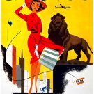 7851.Chicago.braniff international airways.woman in red.POSTER.art wall decor