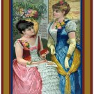 5722.Rising sun stove polish.two well dressed woman talk.POSTER.art wall decor