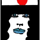 7201.Woman with black hair and blue eyes.Heart at the top.POSTER.art wall decor 7201.Woman with black hair and blue eyes.Heart at the top.POSTER.art wall decor