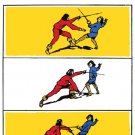8289.Cartouche.french italian film.men fencing.POSTER.movie decor graphic art