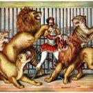 8867.Circus animals attacking trainer in cage.POSTER.art wall decor graphic art 8867.Circus animals attacking trainer in cage.POSTER.art wall decor graphic art