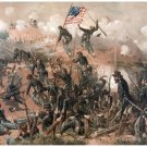 9096.Union soldiers in battle field at war.POSTER.decor Home Office art