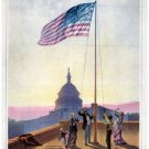 8010.The flag that has waved for 100 years.flag waving.POSTER.art wall decor