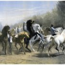 9076.Wild horses being gathered.stampede.POSTER.decor Home Office art