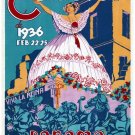 9515.Carnaval.Panama.Woman in white dress at parade.POSTER.decor Home Office art