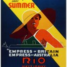 7960.Canandian Pacific.rio.west indies.woman in yellow hat.POSTER.art wall decor