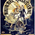 8174.Manufacture roubaisienne.fairies riding bikes.POSTER.art wall decor 8174.Manufacture roubaisienne.fairies riding bikes.POSTER.art wall decor