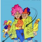 9718.Retro Couple sharing green coat.smiling.POSTER.decor Home Office art