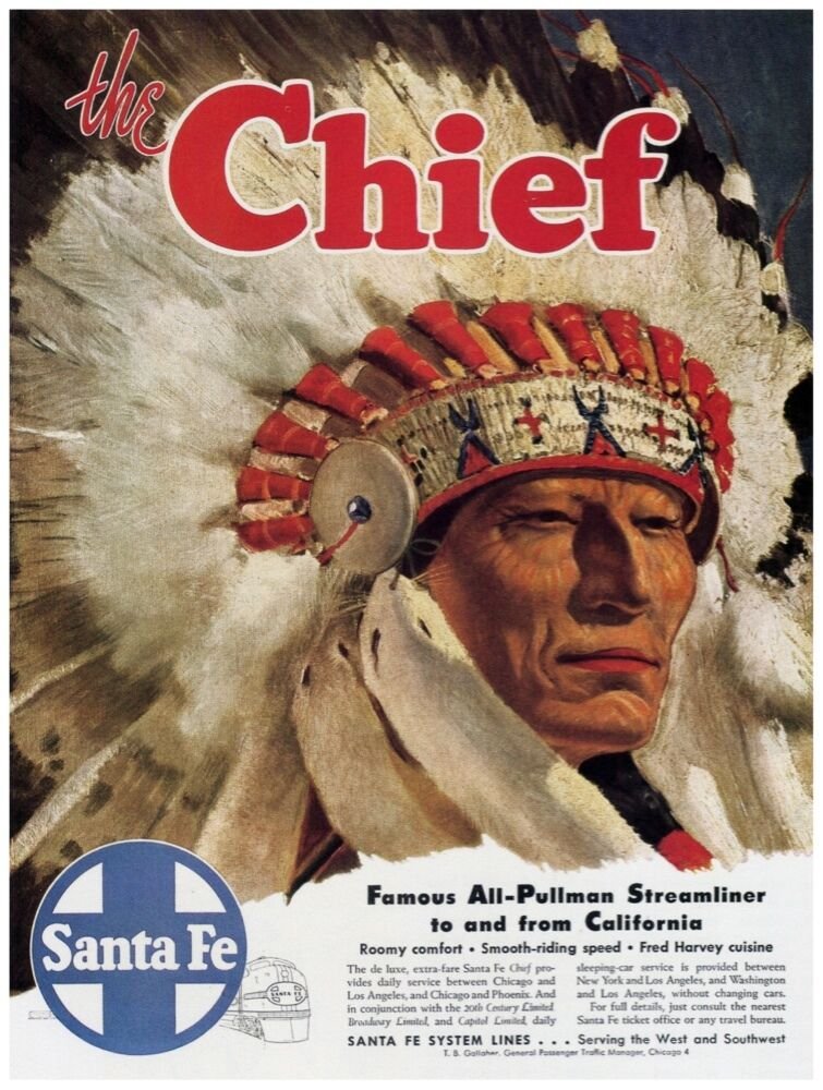 9660.the chief.famous all pullman streamliner.POSTER.decor Home Office art