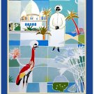 9794.KAC.Arab man.wait with elephant and bird.POSTER.decor Home Office art