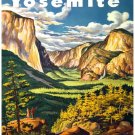 9624.Yosemite Poster.Airplane flies over national park.Decor Home Office art