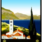 9525.Italian lakes.small seaside village.mountains.POSTER.decor Home Office art