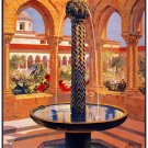 9804.Moreale.palermo.fountain in court.garden.POSTER.decor Home Office art