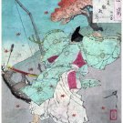 8063.Japanese man killing animal with arrow after a hunt.POSTER.art wall decor