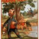 9884.Happy Hooligan.homeless man near lake.POSTER.home decor graphic art