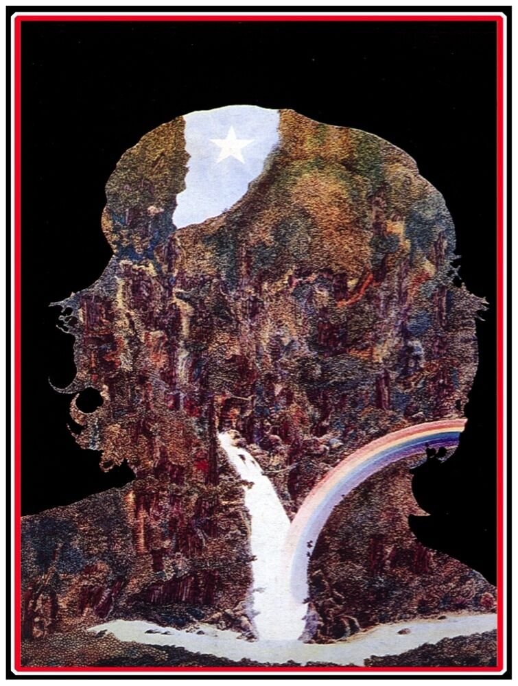 9672.Surreal map built into che chevara image.POSTER.decor Home Office art