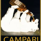 10670.Decoration POSTER.Polar bear drinks liquor.Bar interior decor graphic art