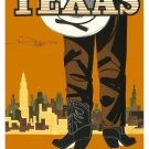 9619.Texas.Branif international airway.cowboy boots.POSTER.decor Home Office art