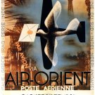 9934.Via air orient.par avian.dove and plan fly.POSTER.home decor graphic art
