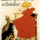7736.Lait pur de la vingeanne.woman sipping bowl of milk.POSTER.art wall decor