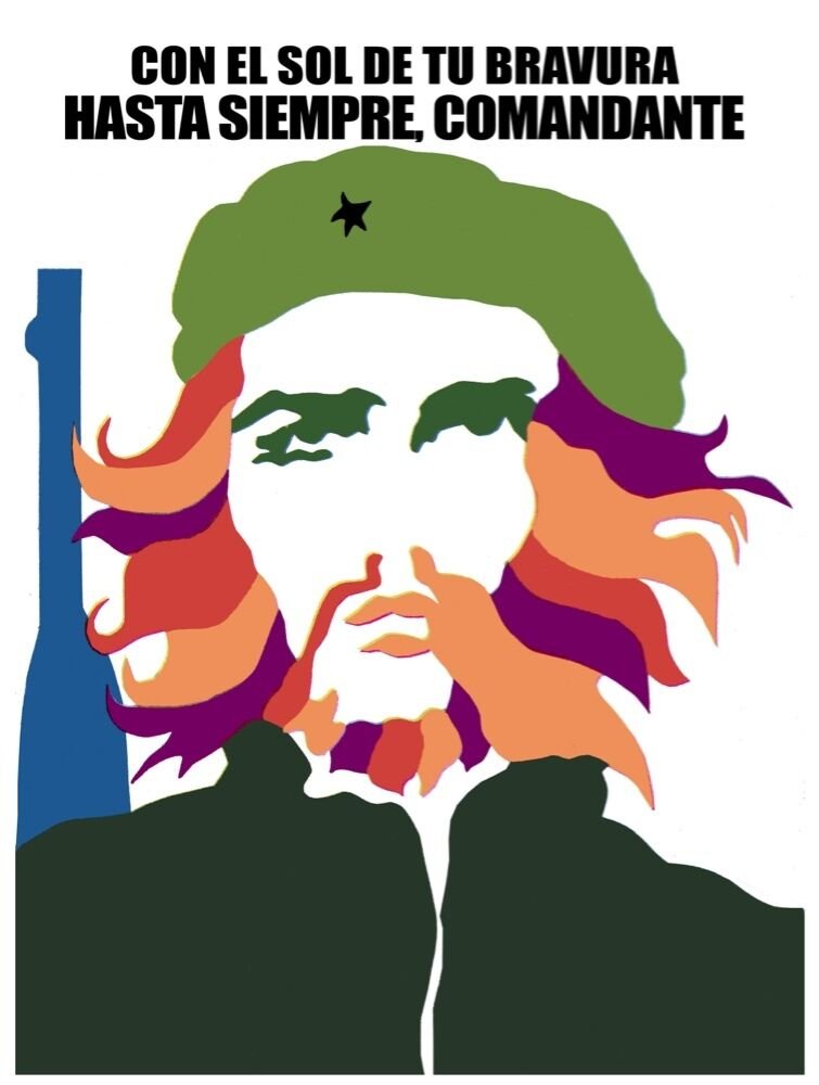 9690.che guevara.con el sol de tu bravura.POSTER.decor Home Office art