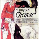 9611.Clinique cheron.woman in red dress with cats.POSTER.decor Home Office art 9611.Clinique cheron.woman in red dress with cats.POSTER.decor Home Office art