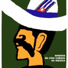 5362.Semana de cine cubano.mexican with flag on hat.POSTER.decor Home Office art 5362.Semana de cine cubano.mexican with flag on hat.POSTER.decor Home Office art