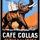9625.Cafe Collas.perles des indues.elephant.POSTER.decor Home Office art