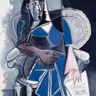 10410.Poster print in Paper or Canvas.Painting Art decor.Picasso.Blue dress