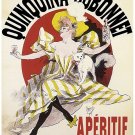 9648.Quinquina dubonnet.woman sits with white cat.POSTER.decor Home Office art