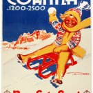 9816.Cortina.Child on sled.neve sole sport.POSTER.decor Home Office art