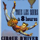 9565.Cirque d'hiver.tous les sours.man falling.POSTER.decor Home Office art