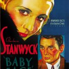 3324.Baby Face Stanwyck film movie POSTER.Room Home Kitchen art wall decoration