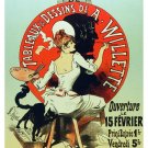 6099.Exposition.tableaux & dessins.de a willette.POSTER.Home Office art
