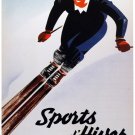 7940.Paicifique Canadien.sports d'hiver.man skiing.POSTER.House art wall decor