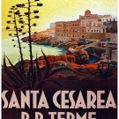 9807.Santa Cesarea.large house by the bay.POSTER.decor Home Office art