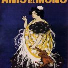 9404.Anis del mono.woman walking with monkey.POSTER.decor Home Office art