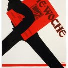 6835.Die woche.man running with red box under arm.POSTER.art wall decor
