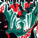 7821.Carteles.men playing instruments.woman dancing.POSTER.art wall decor