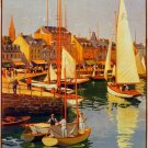 3170.Le Pouliguen Sailing Boats POSTER.French Travel art. Room Home art decor